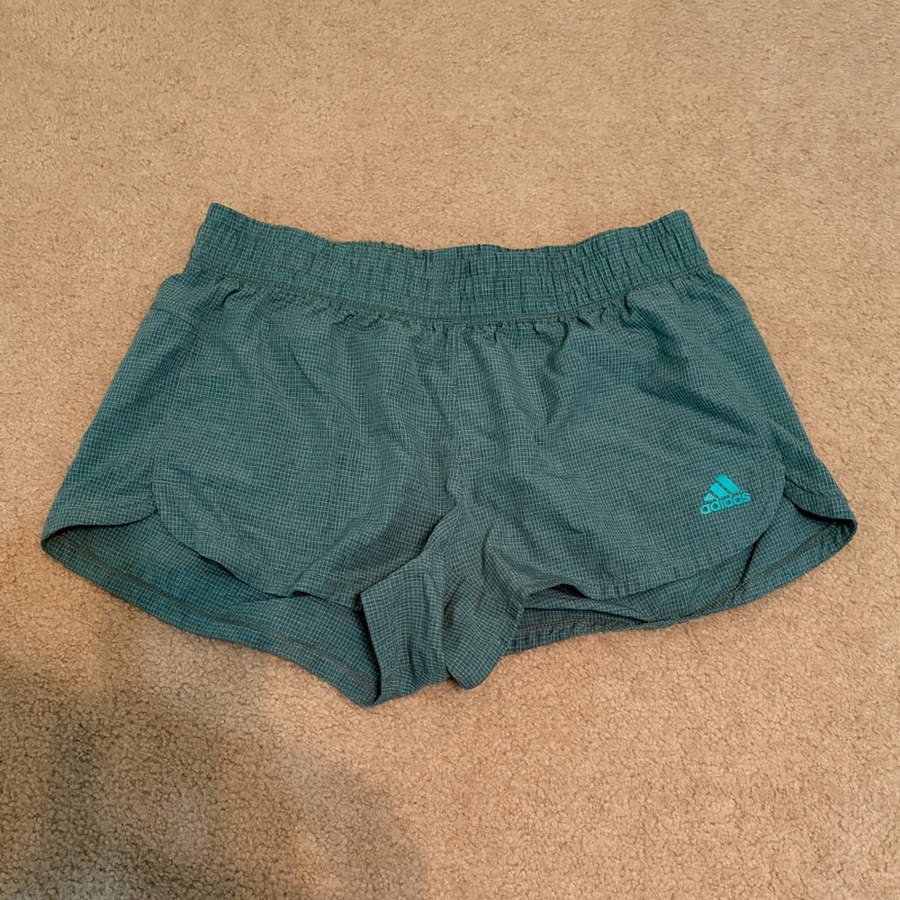 Adidas Green Checkered Shorts
